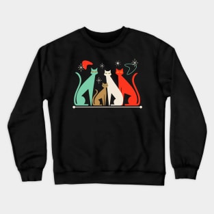 Retro Mid-Century Modern Look Cats 50s 60s Style Crewneck Sweatshirt